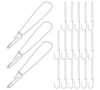 CTIRCHIU 20 Pièces Crochet Argenté pour Couture en et Patrons Galvanisé Acier Structure Modulaire Épaisse Base Antidérapante, pour Ateliers Salles