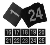 CTIRCHIU 25 Cartes Numéros de Table Mariage en Pvc Noir Blanc, Panneaux Décoratifs Pratiques et Réutilisables pour Événements, Format 95x100mm, pour Mariages et Réunions