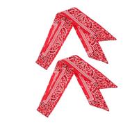 CTIRCHIU 2pièces Bandeau Sport Pirate Rouge Bandeau Cheveux Élastique Antisueur Unisexe Foulard Motif Paisley Pour Fitness Running Yoga