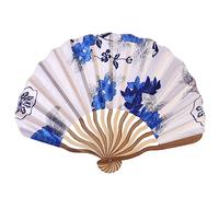 CTIRCHIU 2pièces Éventail Pliant Style Japonais Décoratif Cadeau Petit Ornement Pour Femmes Pliable Et Rosé Bleu Cyan