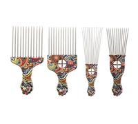 CTIRCHIU 4Pièces Démêlant Inoxydable pour Perruque de Levage de Accessoire Afro pour Bouclés et Raides pour Coiffage Confortable