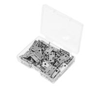 CTIRCHIU 50 pièces Mini Charnières avec Vis pour Projets DIY Charnières Petite pour Boîtes à Bijoux Mobilier Miniature avec Boîte de Rangement Portable