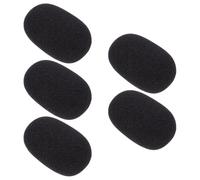 CTIRCHIU 5pièces Housses de Protection Micro Mousse Noires Épaisses Anti-vent et Résistantes à Eau pour Microphones à Col de Cygne Accessoires Pratiques pour Conférences Interviews