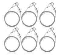 CTIRCHIU 6 Pièces Fil Suspendre pour Tableau en Acier Inoxydable Crochet de Sécurité, Haute Capacité de Charge, pour Cadres Photo et Lampes de Plafond Argentés