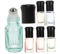 CTIRCHIU 6 pièces Flacons Rechargeables Verre Octogonaux Lot de Bouteilles Parfum avec Bille Acier Inoxydable Contenants Voyage pour Huiles Essentielles et Cosmétiques