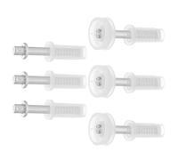 CTIRCHIU 6 Pièces Kit de Galets de Guidage et Pivots en Acier Carbone pour Porte Pliante de Placard, Roulettes Blanches Solide pour Réparation et Mouvement Fluide