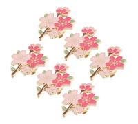 CTIRCHIU 8 Pièces Épingle Fleur de Cerisier Rose pour Femmes en Alliage de Zinc Résistante aux Rayures la Décoloration, Accessoire Floral pour Sorties Décontractées et Fêtes de Printemps