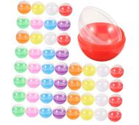 CTIRCHIU 80 pièces Capsules Transparentes Colorées pour Distributeur Automatique Boules Plastique à Remplir Récipients Vides pour Jouets Stockage Pratique pour Garçon Fille et Activités