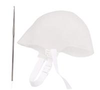 CTIRCHIU Accessoire Professionnel pour Coloration 2 Sets pour Mèches et Mise en Lumière Capillaire Bonnet de Teinture Cheveux en Silicone Blanc Petits Cercles