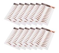CTIRCHIU Autocollants Waterproof pour Sourcils 6d Réalistes, Papier, 12 Feuilles pour Maquillage et Mise Facile des Sourcils