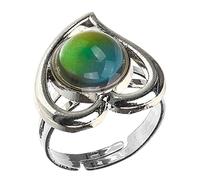 CTIRCHIU Bague Cœur Changeante Pour Femmes Anneau Ajustable Léger Pour Exprimer Vos Émotions Et Embellir Vos Tenues Lors De Fêtes Cérémonies