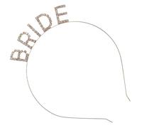 CTIRCHIU Bandeau à Lettres Bride en Alliage Doré Strass pour Coiffure de Mariage, pour Événement Pré-nuptial ou Shower de Mariée
