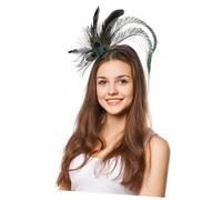CTIRCHIU Bandeau Plumes De Paon Colorées Durables Serre-tête Fascinateur Bohème Indien Pour Fête Carnaval Mascarade Performance Scénique Unique Femme Fille