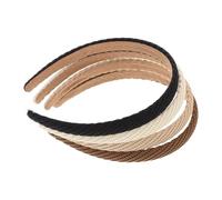 CTIRCHIU Bandeaux Cheveux pour Femmes Lot de 4 en Tissu et Plastique Structure Haute Craniale Design Simple Tricoté Visage Voyage