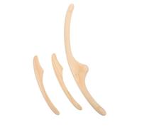 CTIRCHIU Bâton de Massage en Bois 3 Pièces pour Gua Sha et Pression D'acupuncture, Outil Compact de Relaxation et Sculpting Corporel pour Usage Complet à Domicile ou Professionnel