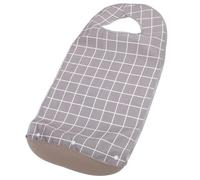 CTIRCHIU Bavoir Imperméable Adulte Gris, Grand Format, Réutilisable et Lavable, Bavoir pour Personnes Âgées, Protège-vêtements pour Repas, pour Seniors et Patients Alités