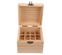CTIRCHIU Boîte de Rangement en Bois 16 Compartiments Séparation Sécurisée 10 Ml pour Huiles Essentielles pour Voyage et Usage Commercial