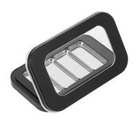 CTIRCHIU Boîte de Rangement Magnétique S pour Fards à Paupières et Blush Vides, 4 Godets Noirs Mats, Petite Palette Compacte Rechargeable, Voyage et Maquillage Personnalisé