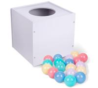 CTIRCHIU Boîte de Tombola Porte-Cartes PVC Blanche 20 Cm Multifonction Porte-loterie pour Fête Réunion Collecte Billets Urne de Vote Vide