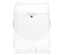 CTIRCHIU Boîtes d'alimentation Transparentes en Acrylique pour Reptiles Surface Brillante, Forme Simple et Facile à Observer, pour Petits Animaux et Terrariums