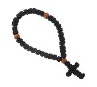 CTIRCHIU Bracelet Croix Perles de Bois pour Prière Bracelet Chrétien Main Accessoire Religieux pour Hommes et Élégant et Inspirant pour Baptême