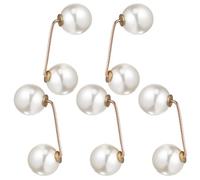CTIRCHIU Broche de Sécurité pour Femme 5pcs Perle Artificielle Blanche en Alliage, Facile à Porter et Décorative Vie Quotidienne Performances