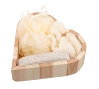 CTIRCHIU Brosse Bain Corps Cœur 1 Kit Exfoliant Taille Moyenne Silicone Souple pour Peau Sensible Usage Maison Voyage Massage Peau Douce