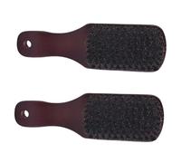 CTIRCHIU Brosse De Soin Barbe Moustache En Poils De Sanglier Naturel 2 Pièces Manche En Bois Trou De Rangement Pour Hommes Entretien Quotidien Et Voyage