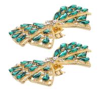 CTIRCHIU Clips de Chaussures Détachables en Alliage avec Pierres Vertes pour Femmes, Accessoires Élégants et Compacts pour Fêtes et Occasions Diverses