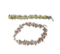 CTIRCHIU Collier De Fleurs Jaune Collier De Mode Élégant Pour Femme Décoration De Cou Pour Soirées Et Événements