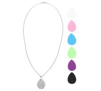 CTIRCHIU Collier Pendentif Femme Diffuseur Parfum en Acier Inoxydable, Pendentif Aromathérapie Cœur 4X3Cm, Bijou Décoratif Adapté aux Vêtements Variés et Usage Quotidien