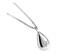 CTIRCHIU Collier Urne pour Cendres Pendentif Goutte D’eau Acier Inoxydable 50 Cm Chaîne 2,4 Mm Diffuseur de Parfum Bijoux pour Femmes Usage Quotidien Mémoire