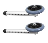 CTIRCHIU de Rechange pour Déambulateur Roulettes Faciles à Assembler 2pcs en Alliage D'aluminium Caoutchouc et Roulement Fluide pour Marcheurs Réglables en Hauteur
