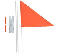 CTIRCHIU Drapeau de Sécurité pour Vélo, 1 Set en Fibre de Verre PVC, Orange | Haute Visibilité Réfléchissante, Usage Route et Activités en Groupe, pour Porte-vélos et Trottinettes