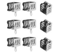 CTIRCHIU Embouts de Tringle à Rideaux Design Élégant 12pcs Installation Facile en Acier Inoxydable Argenté pour Rails Droits et Carrés, pour Rideaux Plafond