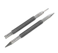 CTIRCHIU Ensemble 2 Pièces de Poinçons à Ressort en Acier au Carbone, Outils de Pose D'ongles Double Tête pour Bois, Métal et Verre, Compact Espaces Restreints, Kit de Clous à Ressort