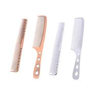 CTIRCHIU Ensemble de 2 Peignes de Barbier en Aluminium Peigne Démêlant Outil de Coupe de Cheveux Antistatique Professionnel pour Hommes et Femmes Salon de Coiffure Facile à Laver