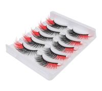 CTIRCHIU Faux Cils Naturels 5 Paires Demi-longues en Poils de Synthétiques Colorés, Extension de Cils Réutilisables pour Maquillage Yeux, Léger Confort au Quotidien