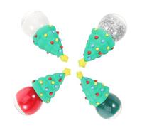 CTIRCHIU Gel pour Ongles de Noël 4pcs sans UV Séchage Rapide à Base D'eau, Multi-usages, Portable en Résine et Verre pour Manucure à Domicile et Fêtes