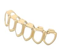 CTIRCHIU Grills Dentaires Dorés Creux Dents Inférieures Amovibles Bijoux Hip Hop pour Homme et Femme Accessoires Halloween Capsules Dentaires Lumineuses et Faciles à Entretenir