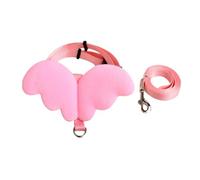 CTIRCHIU Harnais pour Chaton Ailes d'ange en Polyester, Laisse Rose Réglable, Anti-Fuite et Traction sans Effort pour Animaux Chaud