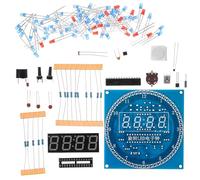 CTIRCHIU Kit Horloge Électronique Soi-même LED Rotative Contrôle Lumière, Affichage Numérique Heure et Température, Module Ds1302 C8051 pour Apprentissage Électronique et Bricolage