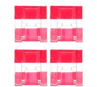 CTIRCHIU Loquets à Moraillon Installation sans Perçage Auto-adhésifs en Acrylique Transparent Positionnement Flexible, Pack de 4 pour Protéger Vos Affaires Boîtes et Armoires