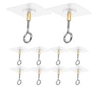 CTIRCHIU Lot de 12 Crochets Adhésifs pour Plafond sans Perçage, Faciles à Installer, Résistants et Fiables, pour Suspendre Plantes et Jardinières en Intérieur