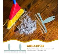 CTIRCHIU Lot de 2 Peignes à Épiler pour Balai Outil Manuel de Nettoyage de Cheveux et Poussière Petit Format Pratique Manche Perforé pour Entretien Facile des Sols et Balayage Quotidien