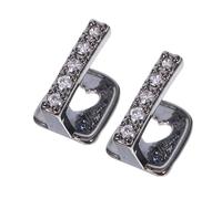 CTIRCHIU Lot De 2 Protège-dents En Métal Avec Strass, Grilles Buccales Hip-hop Noires Pour Costumes De Rappeur, Confortables Pour Les Fêtes Et Les Spectacles