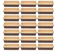 CTIRCHIU Lot de 25 Moules Cake Jetable en Papier Sulfurisé Résistant à Haute Température, Rectangulaires et Pratiques pour Cuisson Uniforme Lors de Fêtes de Fin D'études