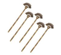 CTIRCHIU Lot De 5 Fourches à Cheveux En Alliage Forme D'éventail 158x42 Mm Couleur Bronze Rétro Pour Coiffure Costume Fête Cérémonie