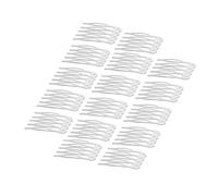 CTIRCHIU Lot de 50 Peignes à Cheveux DIY 5 Dents Trous Argentés, Outils Coiffure pour Femmes et Filles, Accessoires pour Créations Maison et Coiffures Tendances