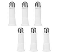 CTIRCHIU Lot de 6 Adaptateurs de Douille E27 à E27, Rallonge de Douille pour Ampoule, PC Blanc, Extensible, Diffuse la Lumière, pour Garages et Ateliers